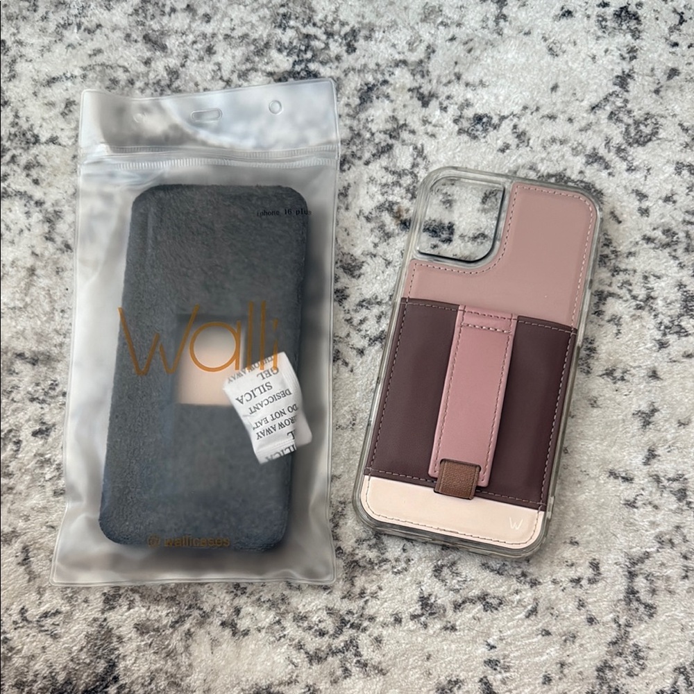 Walli Case iPhone 16 plus - Pink and Brown